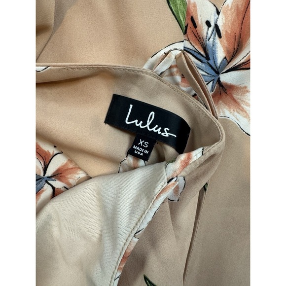 Lulu's Pink Lily Dress Summer Floral Strappy XS - Picture 6 of 6